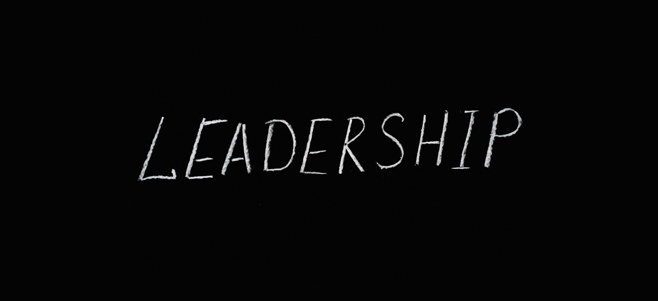 leadership written on chalkboard